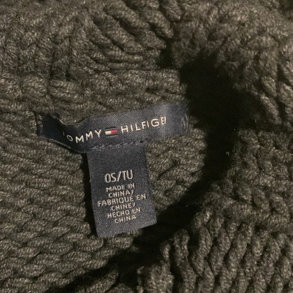 𝅺TOMMY Hilfiger Charcoal Gray Turtleneck Cape, Size OS. Like New. - Picture 5 of 12